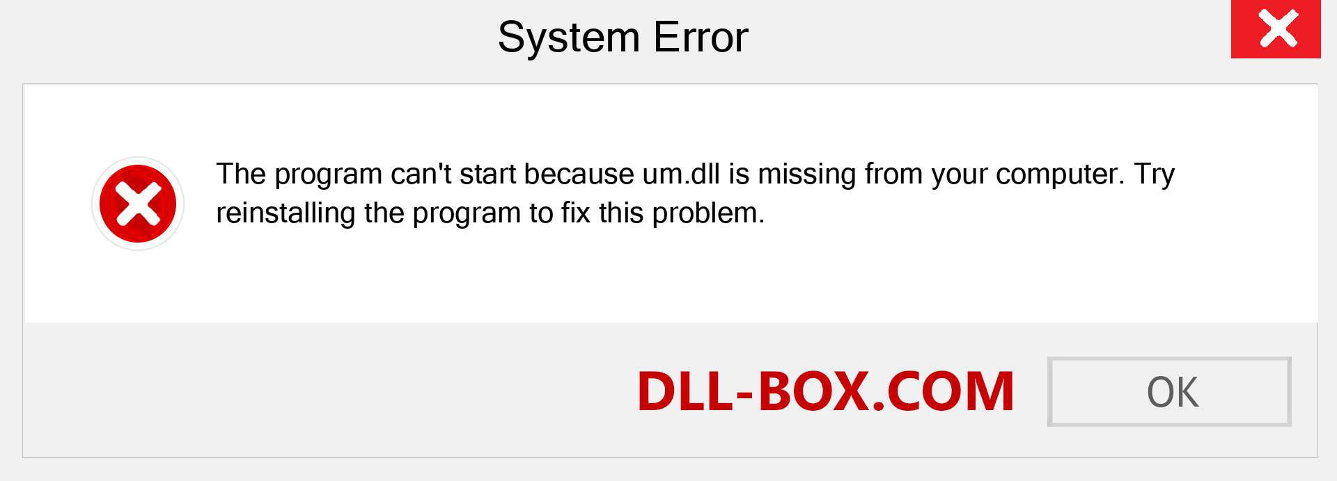  um.dll file is missing?. Download for Windows 7, 8, 10 - Fix  um dll Missing Error on Windows, photos, images